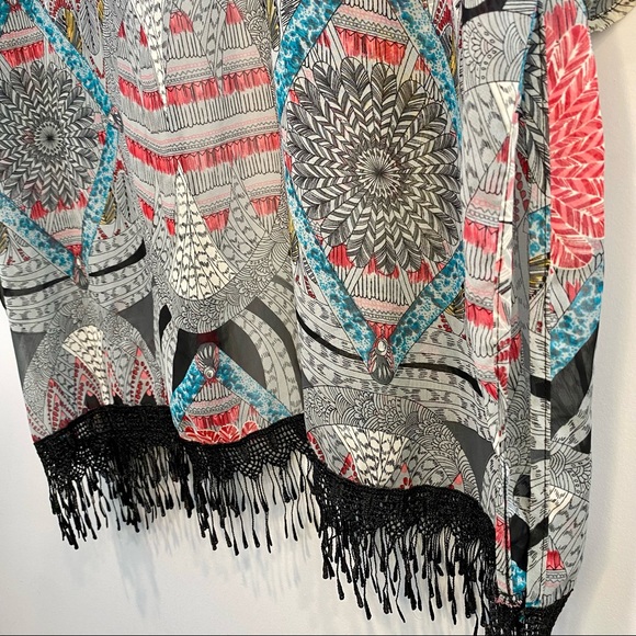 Persaya Bohemian Sheer Kimono Beach Coverup - Picture 9 of 14